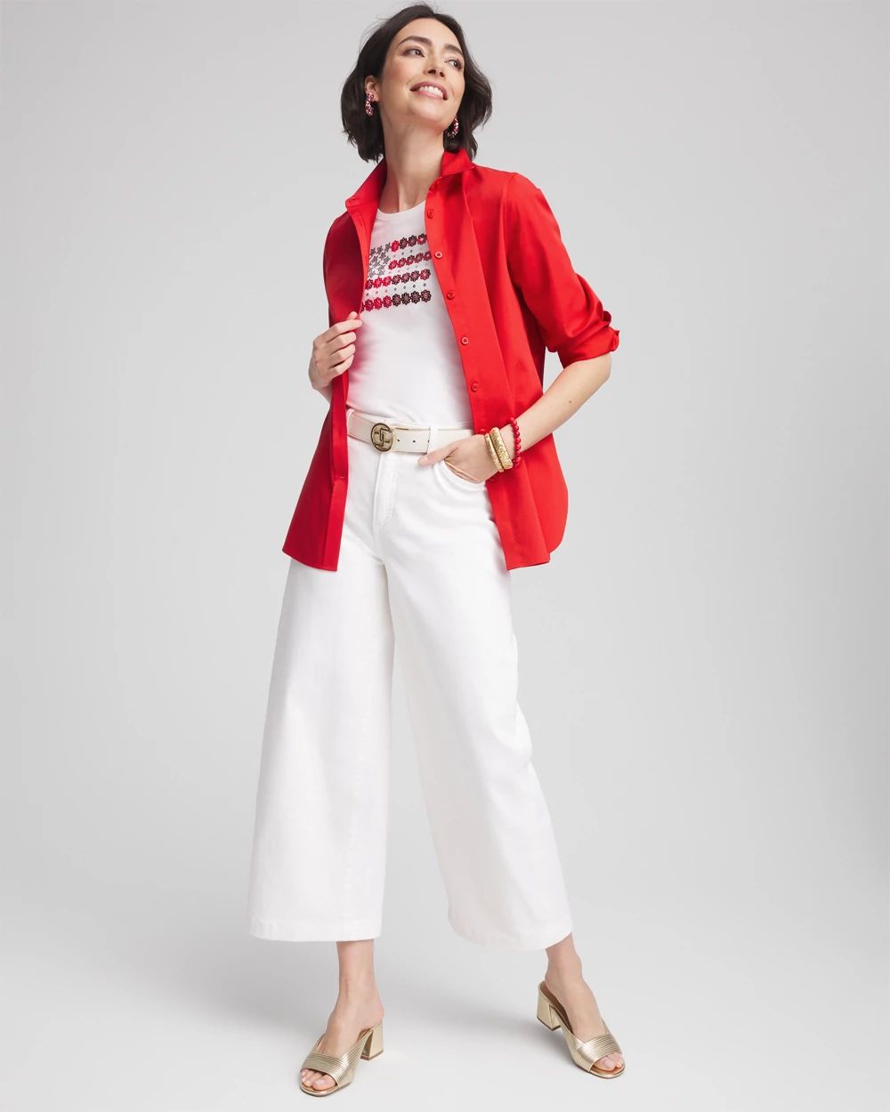 Stretch-Sateen Shirt | Chico's